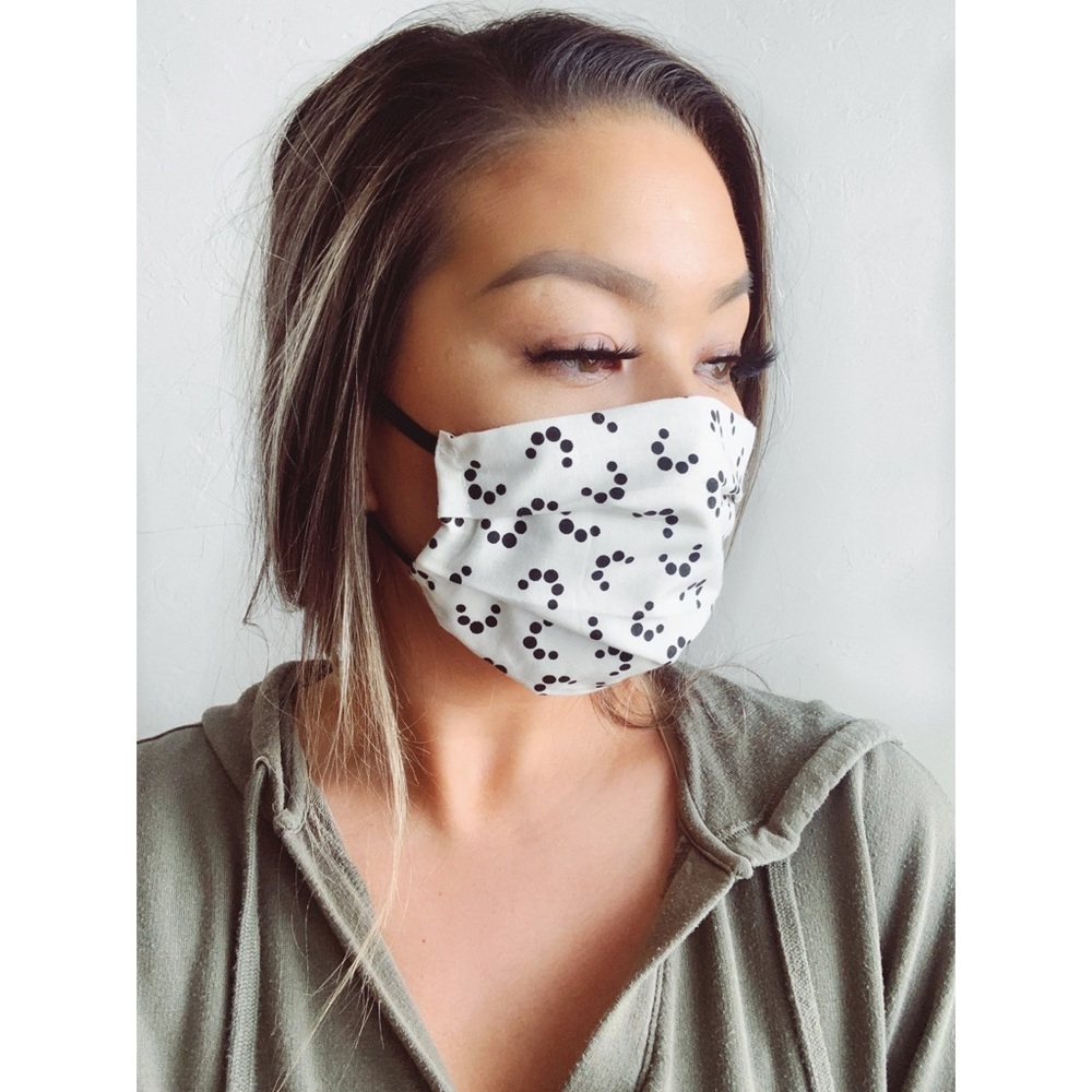 Set of 2 face mask cotton cloth fabric
